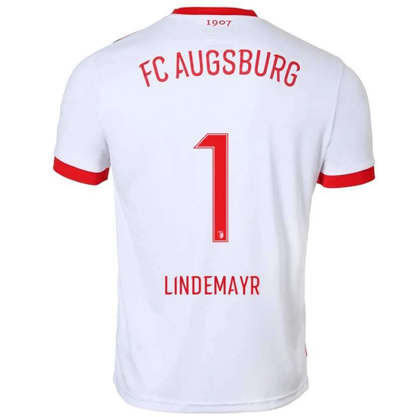 Danxen Uomo Maglia Lisa Lindemayr #1 Bianco Rosso Kit Gara Home 2025/26 Maglietta