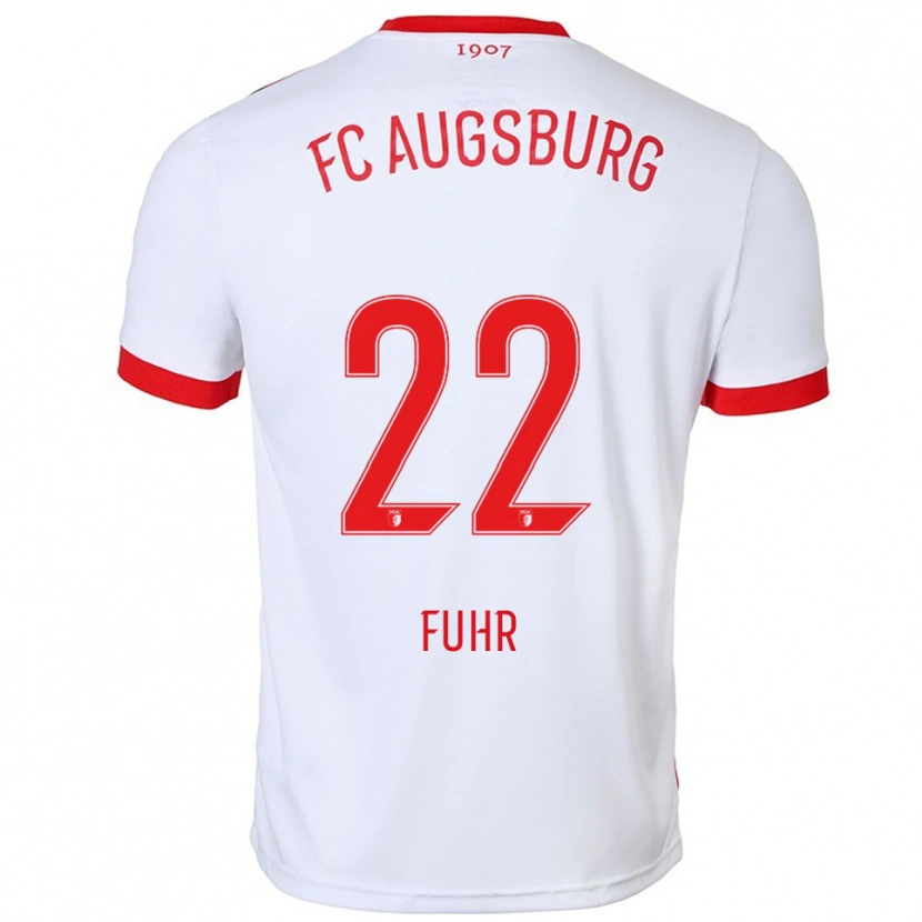 Danxen Uomo Maglia Paula Fuhr #22 Bianco Rosso Kit Gara Home 2025/26 Maglietta