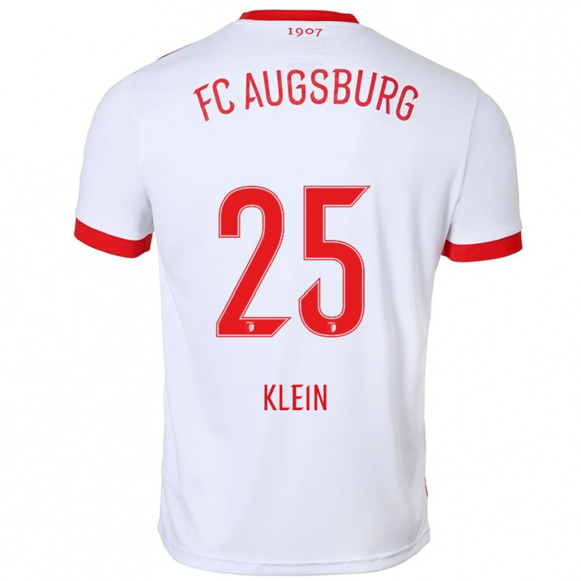 Danxen Uomo Maglia Daniel Klein #25 Bianco Rosso Kit Gara Home 2025/26 Maglietta