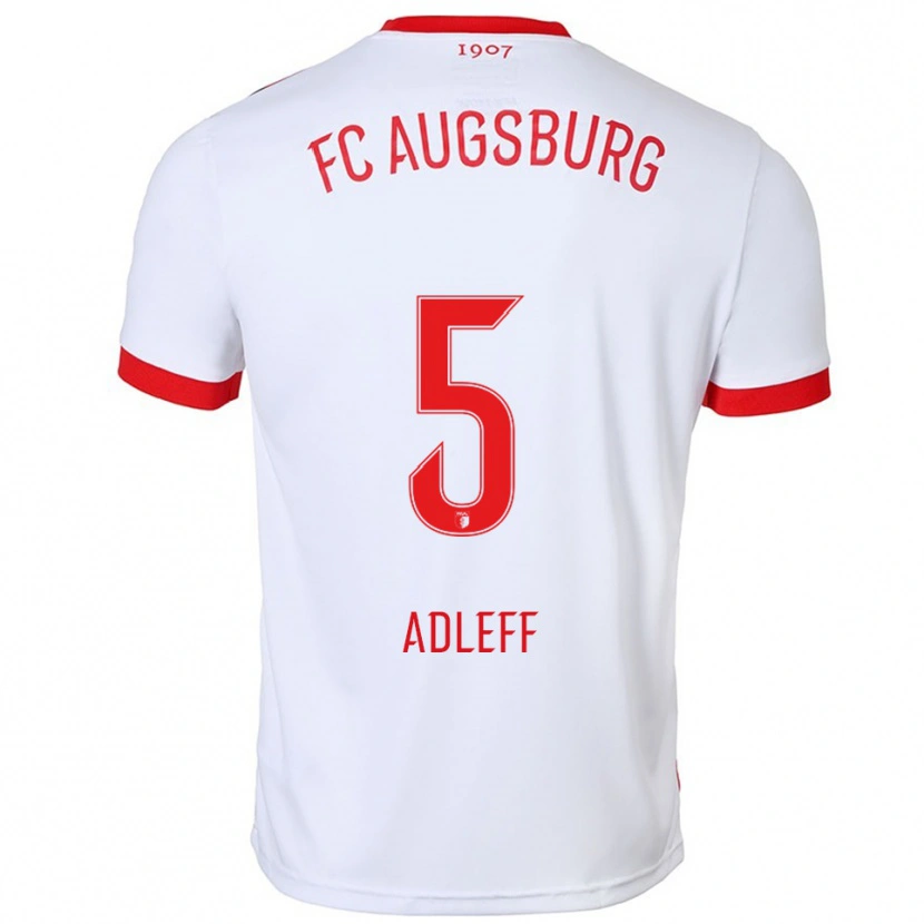Danxen Uomo Maglia Milo Adleff #5 Bianco Rosso Kit Gara Home 2025/26 Maglietta