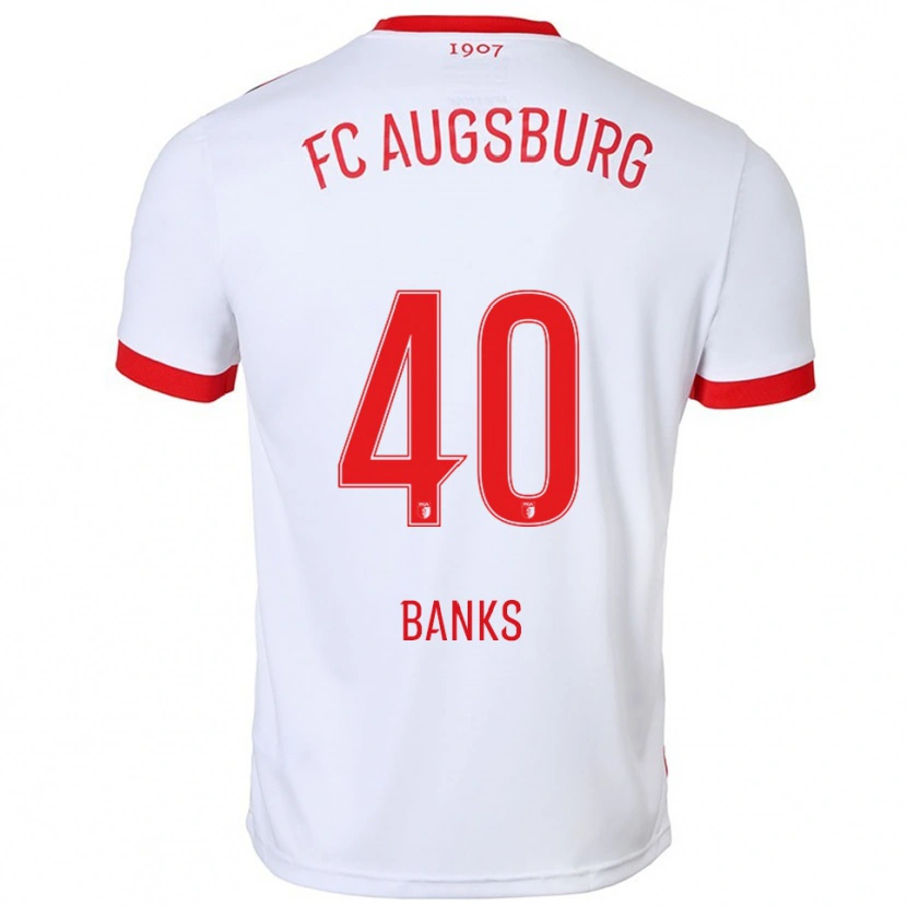 Danxen Uomo Maglia Noahkai Banks #40 Bianco Rosso Kit Gara Home 2025/26 Maglietta