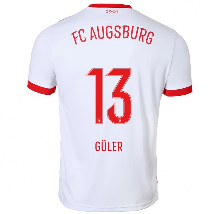 Danxen Uomo Maglia Mete Güler #13 Bianco Rosso Kit Gara Home 2025/26 Maglietta