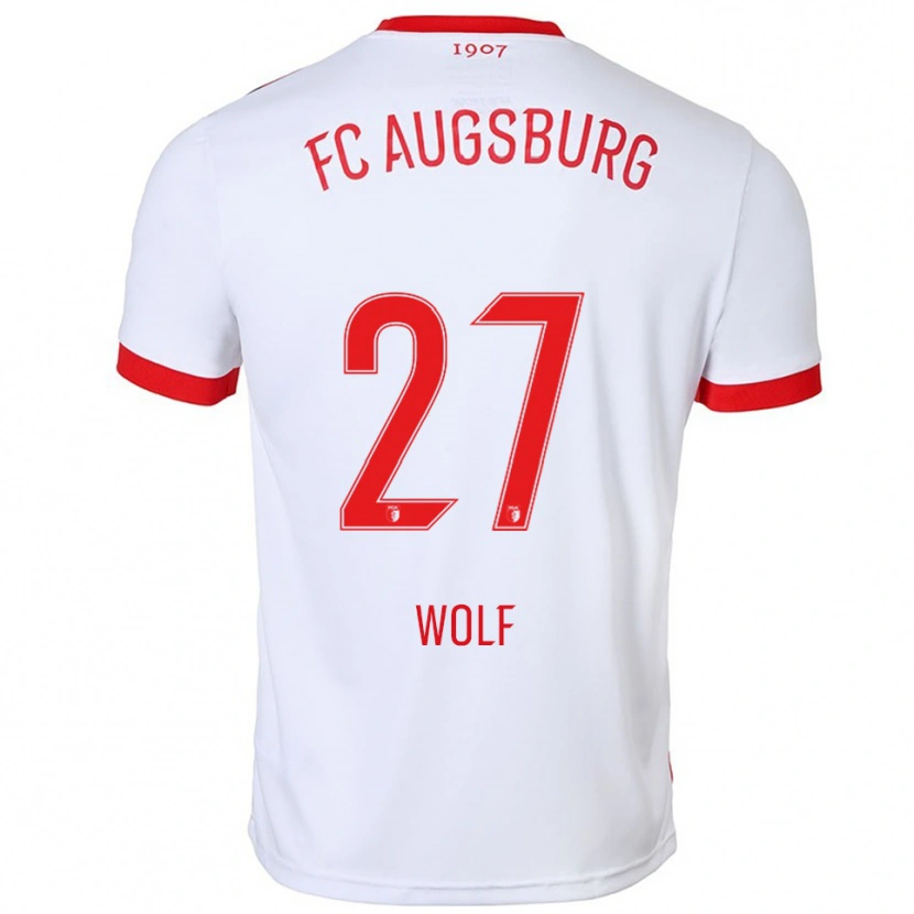 Danxen Uomo Maglia Marius Wolf #27 Bianco Rosso Kit Gara Home 2025/26 Maglietta