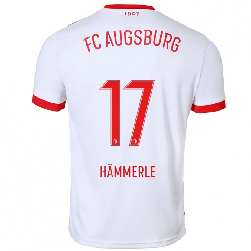 Danxen Uomo Maglia Mauro Hämmerle #17 Bianco Rosso Kit Gara Home 2025/26 Maglietta