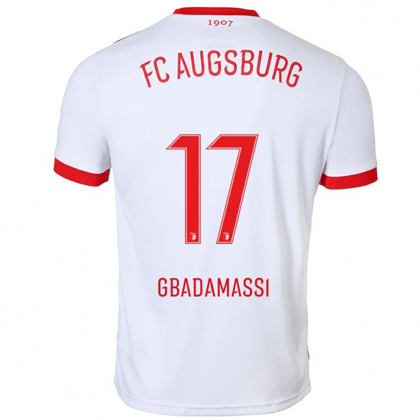 Danxen Uomo Maglia Rayane Gbadamassi #17 Bianco Rosso Kit Gara Home 2025/26 Maglietta