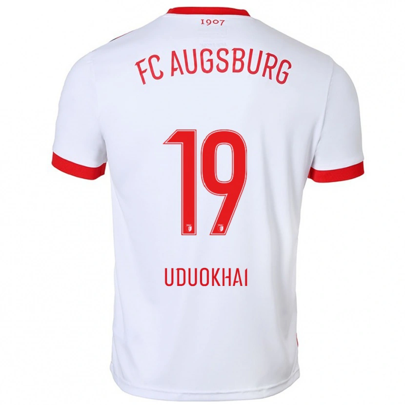 Danxen Uomo Maglia Felix Uduokhai #19 Bianco Rosso Kit Gara Home 2025/26 Maglietta