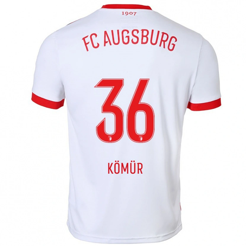 Danxen Uomo Maglia Mert Kömür #36 Bianco Rosso Kit Gara Home 2025/26 Maglietta