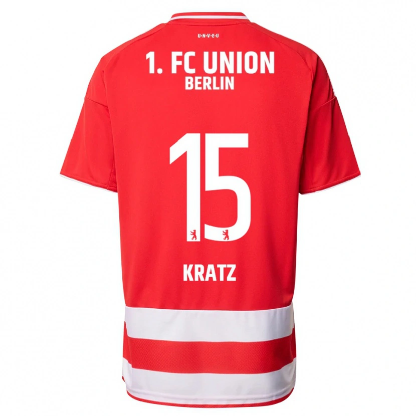 Danxen Uomo Maglia Hannah Kratz #15 Rosso Bianco Kit Gara Home 2025/26 Maglietta