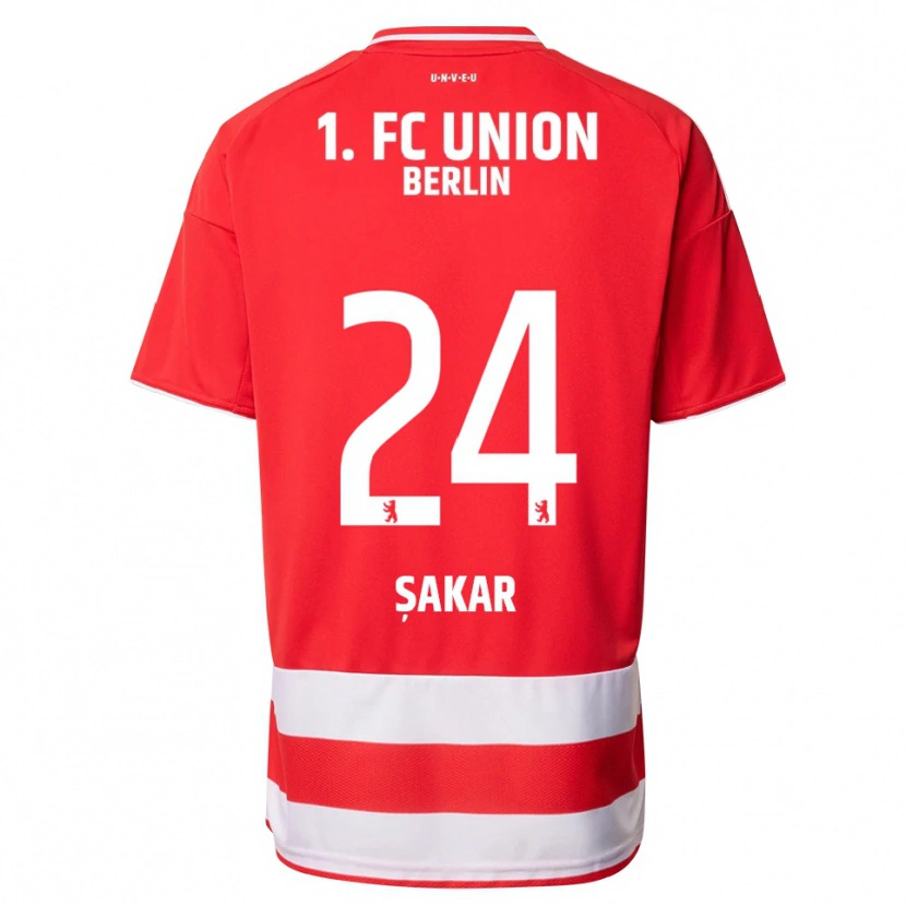 Danxen Uomo Maglia Fatma Şakar #24 Rosso Bianco Kit Gara Home 2025/26 Maglietta