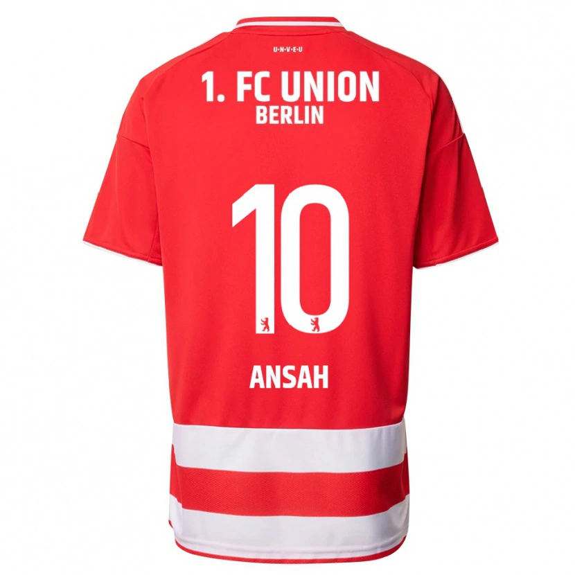 Danxen Uomo Maglia Ilyas Ansah #10 Rosso Bianco Kit Gara Home 2025/26 Maglietta