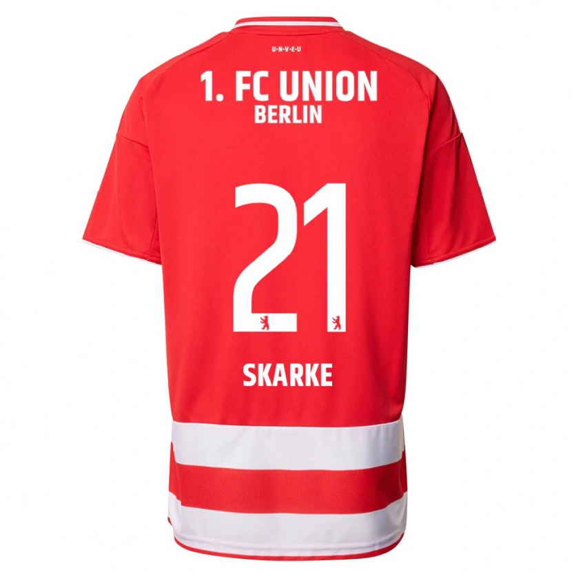 Danxen Uomo Maglia Tim Skarke #21 Rosso Bianco Kit Gara Home 2025/26 Maglietta