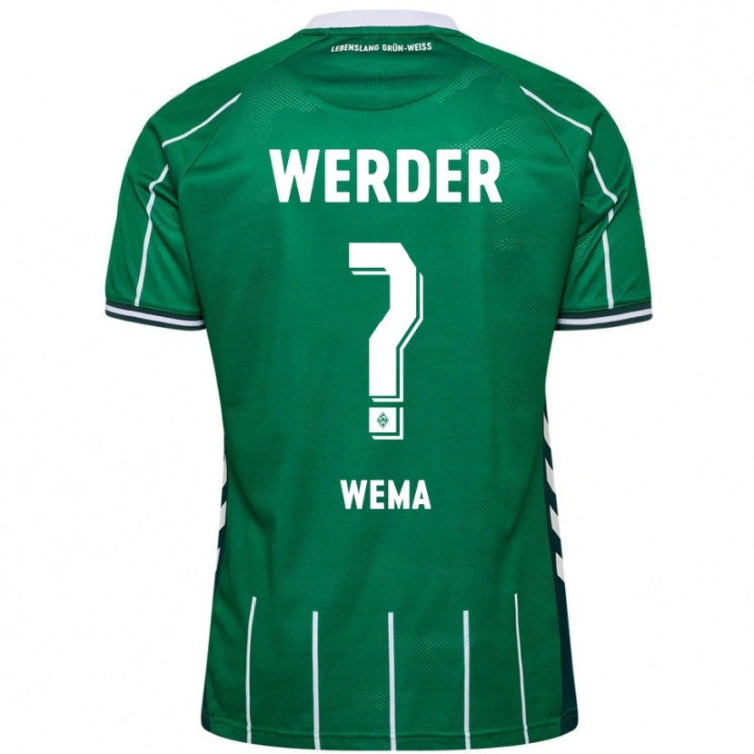 Danxen Uomo Maglia Aize Wema #0 Verde Bianco Kit Gara Home 2025/26 Maglietta