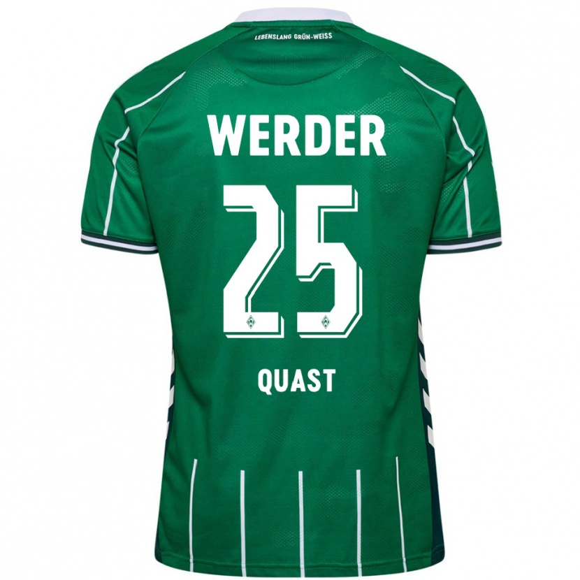 Danxen Uomo Maglia Soenke Quast #25 Verde Bianco Kit Gara Home 2025/26 Maglietta