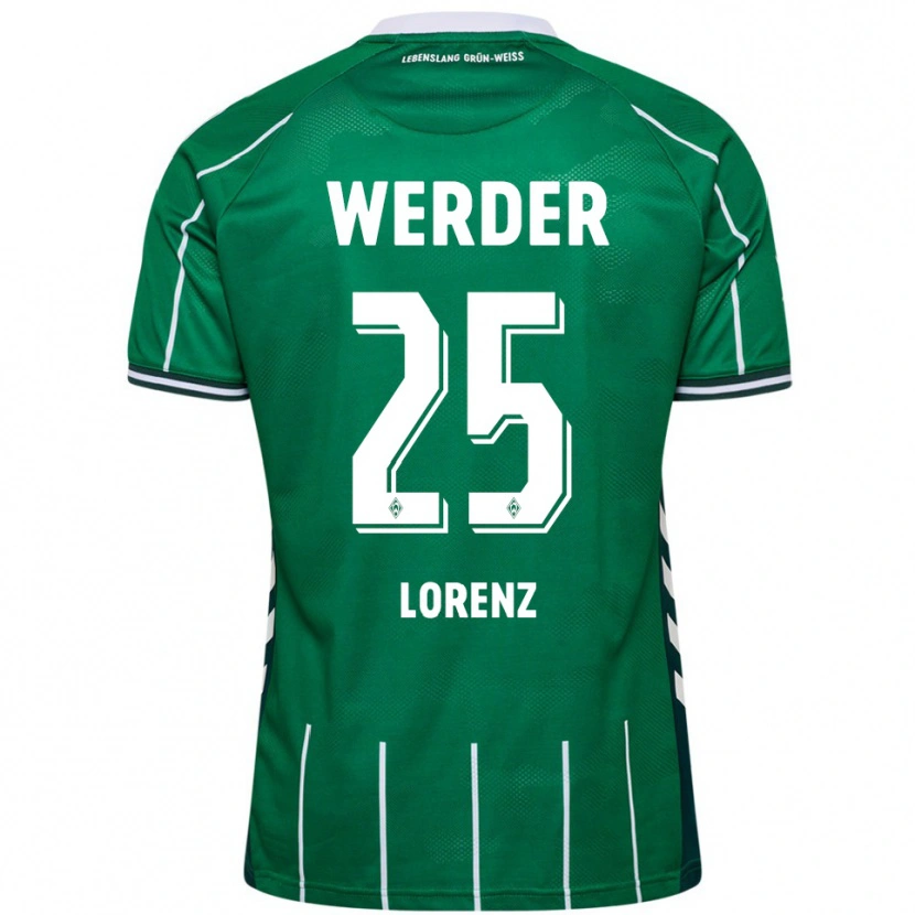 Danxen Uomo Maglia Jacob Lorenz #25 Verde Bianco Kit Gara Home 2025/26 Maglietta