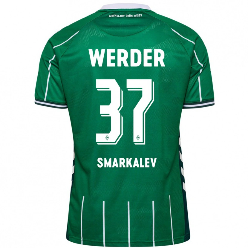 Danxen Uomo Maglia Stefan Smarkalev #37 Verde Bianco Kit Gara Home 2025/26 Maglietta