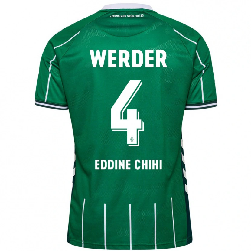 Danxen Uomo Maglia Dhia Eddine Chihi #4 Verde Bianco Kit Gara Home 2025/26 Maglietta