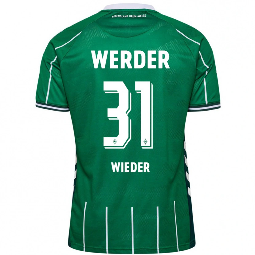 Danxen Uomo Maglia Verena Wieder #31 Verde Bianco Kit Gara Home 2025/26 Maglietta