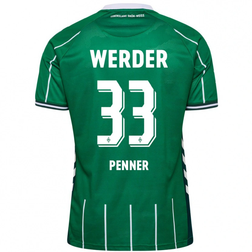 Danxen Uomo Maglia Maria Penner #33 Verde Bianco Kit Gara Home 2025/26 Maglietta