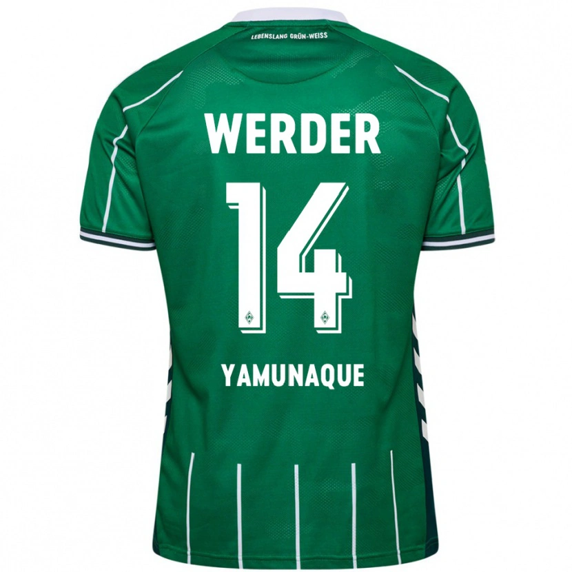 Danxen Uomo Maglia Rafael Pascual Ramirez Yamunaque #14 Verde Bianco Kit Gara Home 2025/26 Maglietta