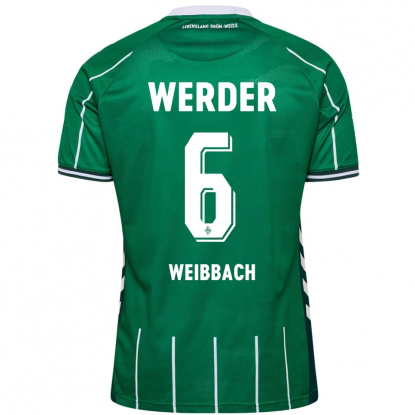 Danxen Uomo Maglia Noah Weißbach #6 Verde Bianco Kit Gara Home 2025/26 Maglietta