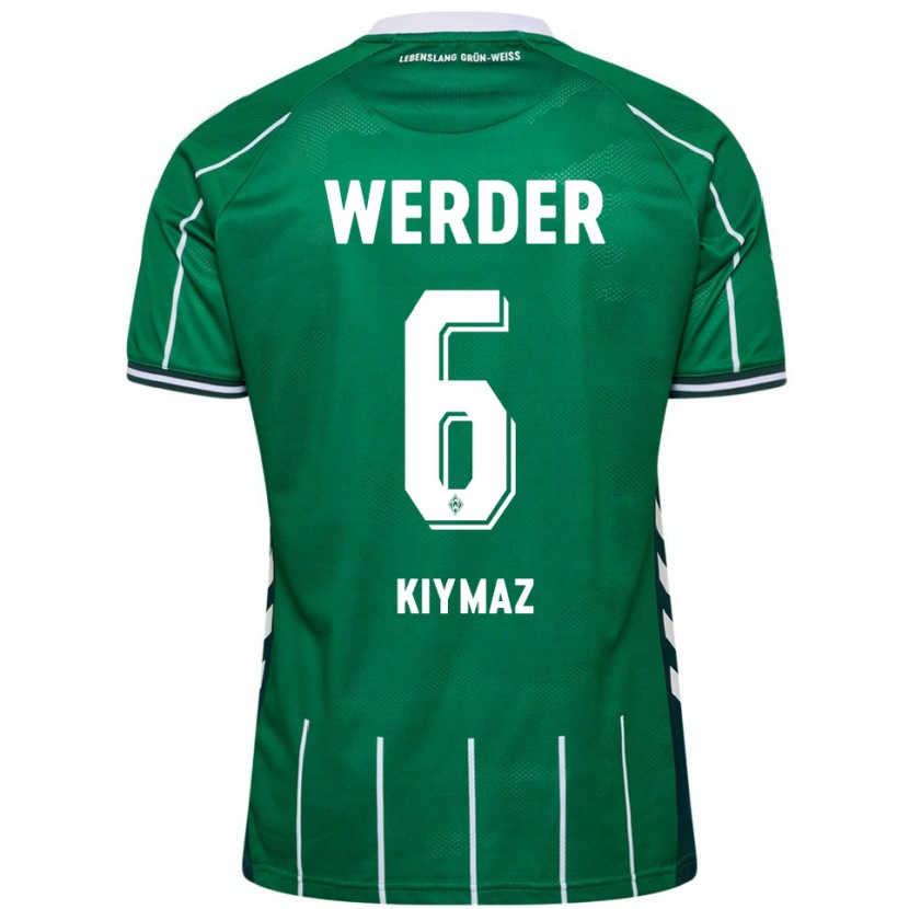 Danxen Uomo Maglia Anil Kiymaz #6 Verde Bianco Kit Gara Home 2025/26 Maglietta