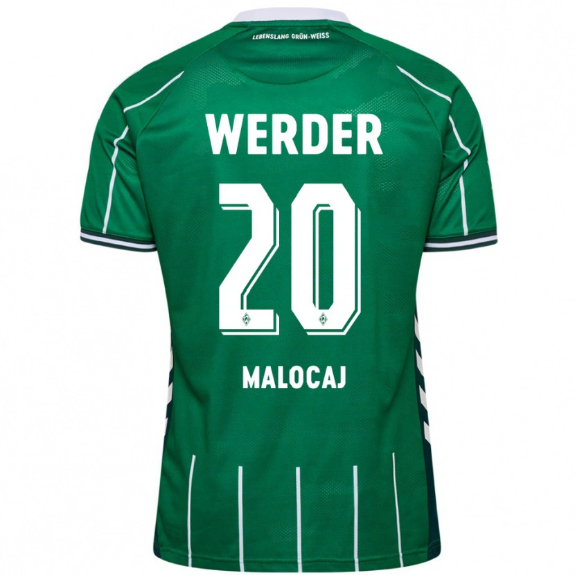 Danxen Uomo Maglia Edinjo Malocaj #20 Verde Bianco Kit Gara Home 2025/26 Maglietta