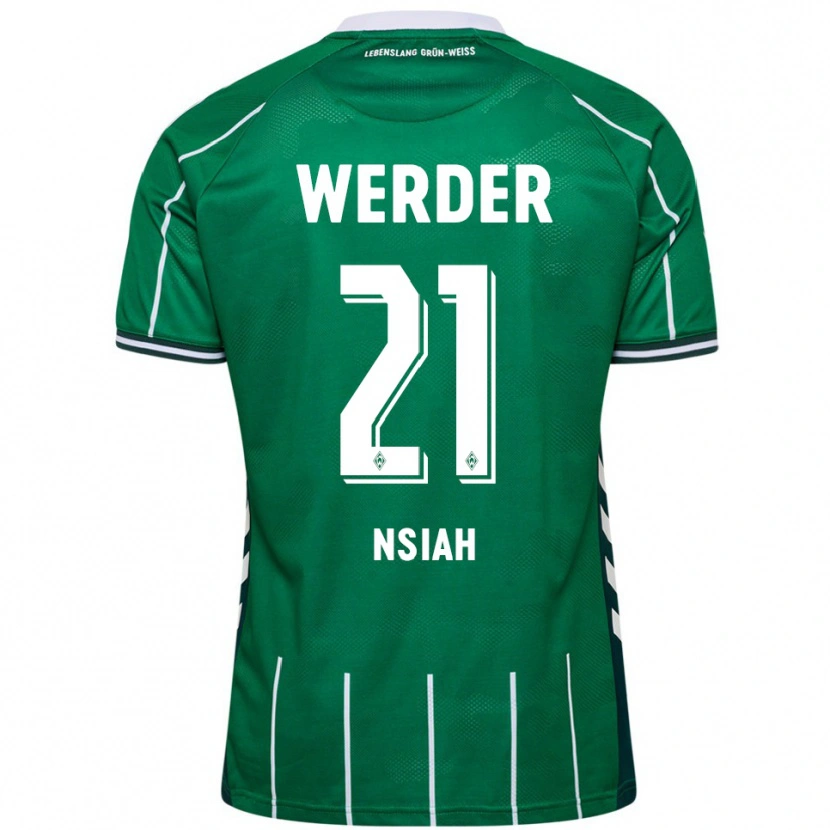 Danxen Uomo Maglia Menson Nsiah #21 Verde Bianco Kit Gara Home 2025/26 Maglietta