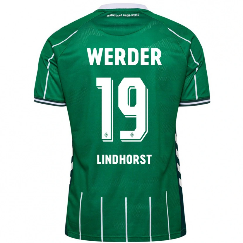 Danxen Uomo Maglia Jerrit Lindhorst #19 Verde Bianco Kit Gara Home 2025/26 Maglietta