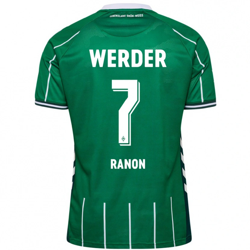 Danxen Uomo Maglia Yuval Ranon #7 Verde Bianco Kit Gara Home 2025/26 Maglietta