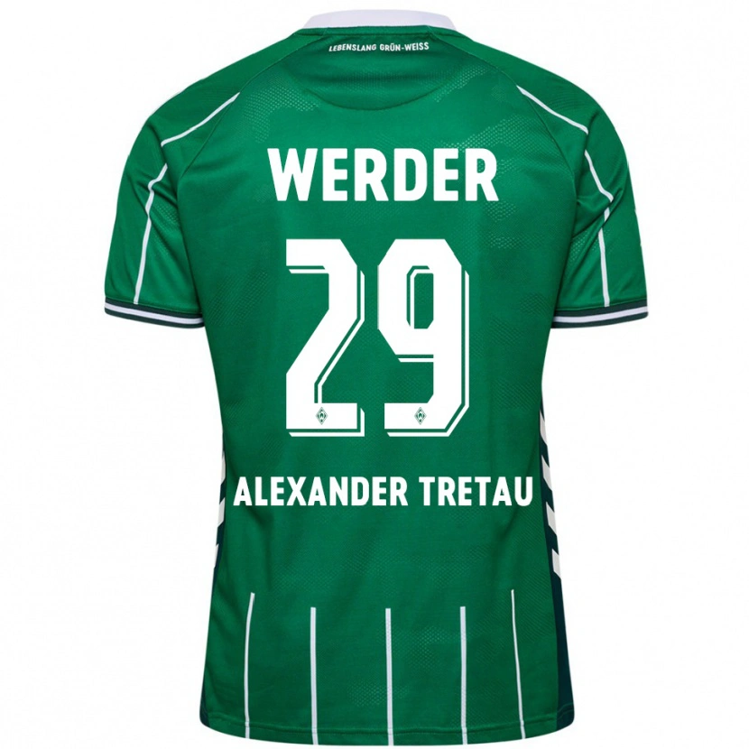 Danxen Uomo Maglia Hans Tretau #29 Verde Bianco Kit Gara Home 2025/26 Maglietta