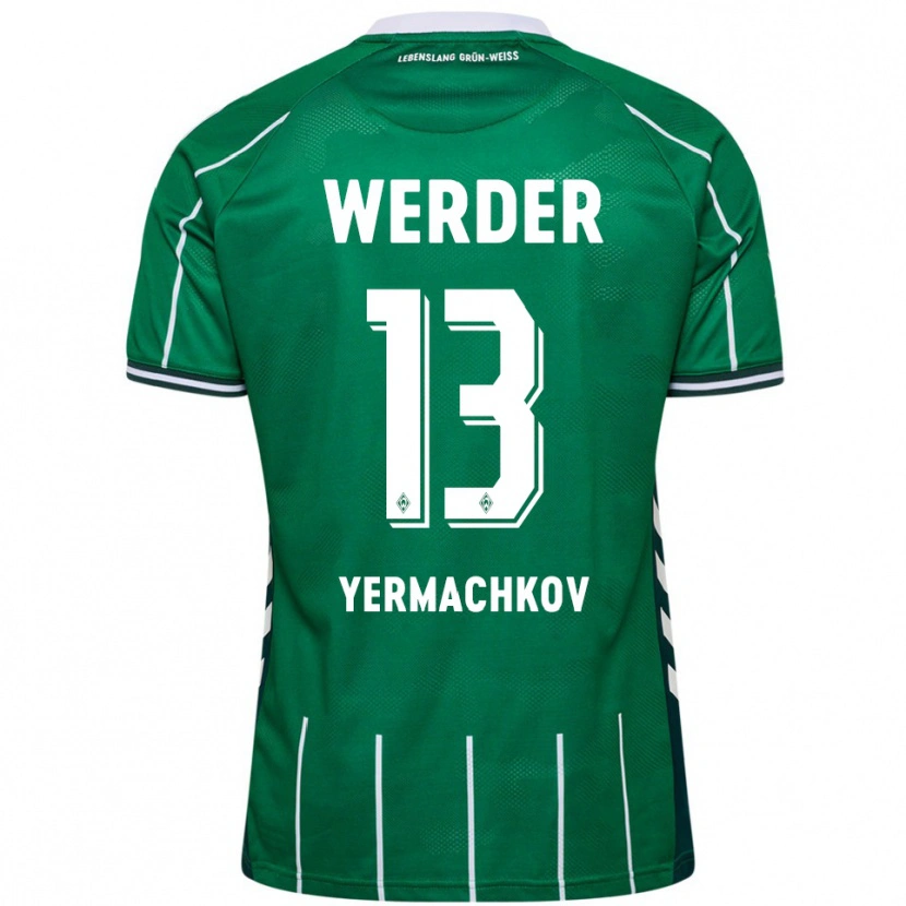 Danxen Uomo Maglia Ivan Yermachkov #13 Verde Bianco Kit Gara Home 2025/26 Maglietta