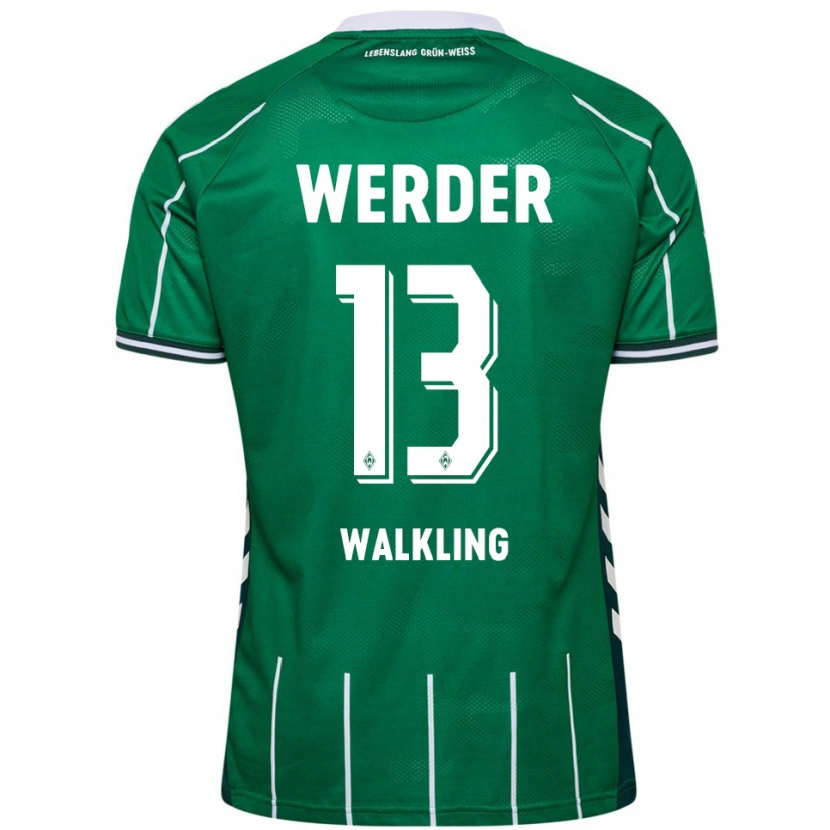 Danxen Uomo Maglia Ricarda Walkling #13 Verde Bianco Kit Gara Home 2025/26 Maglietta