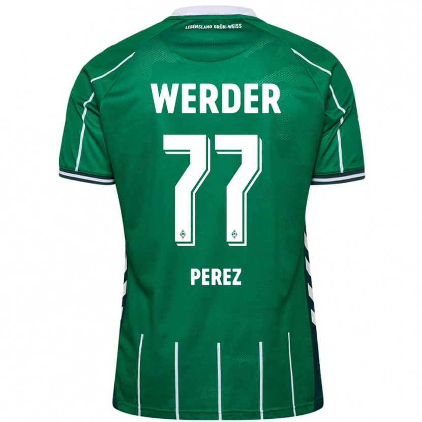 Danxen Uomo Maglia Catalina Pérez Jaramillo #77 Verde Bianco Kit Gara Home 2025/26 Maglietta