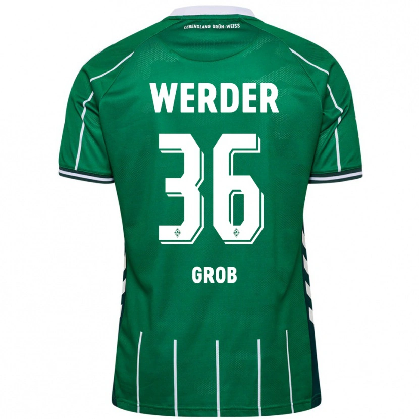Danxen Uomo Maglia Christian Groß #36 Verde Bianco Kit Gara Home 2025/26 Maglietta