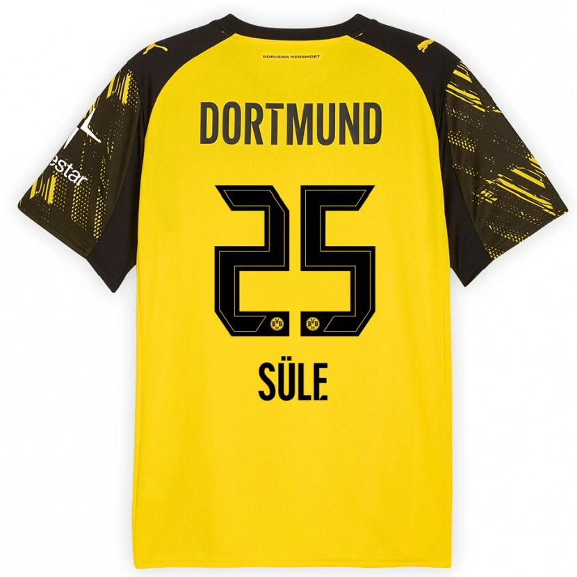 Danxen Uomo Maglia Niklas Süle #25 Giallo Nero Kit Gara Home 2025/26 Maglietta