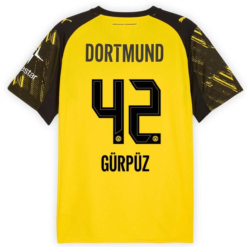 Danxen Uomo Maglia Goktan Gurpuz #42 Giallo Nero Kit Gara Home 2025/26 Maglietta