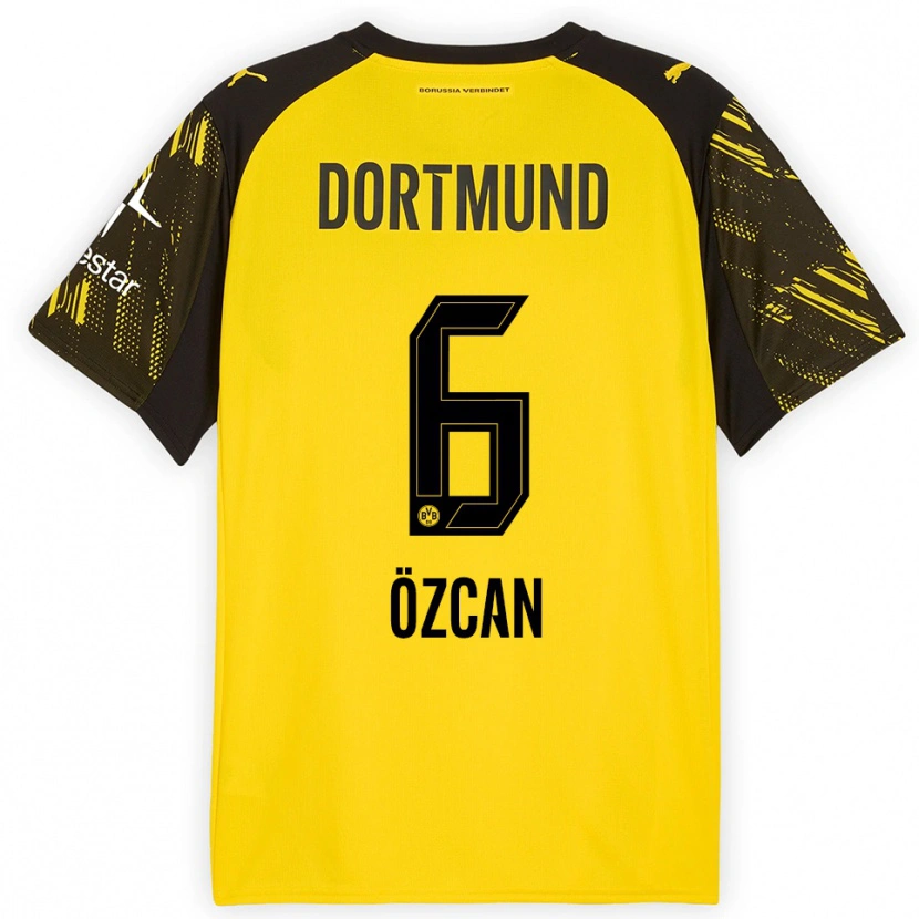 Danxen Uomo Maglia Salih Özcan #6 Giallo Nero Kit Gara Home 2025/26 Maglietta
