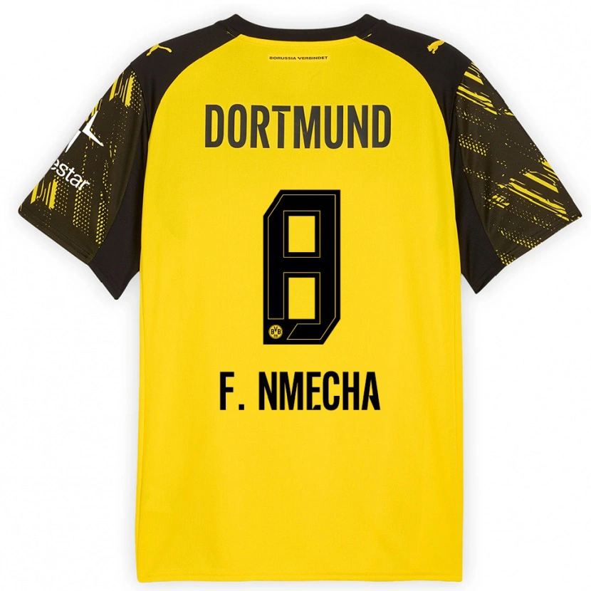 Danxen Uomo Maglia Felix Nmecha #8 Giallo Nero Kit Gara Home 2025/26 Maglietta