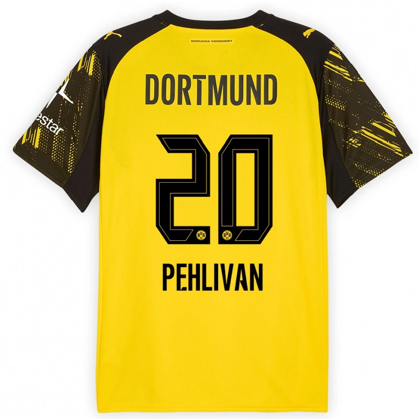 Danxen Uomo Maglia Miran Pehlivan #20 Giallo Nero Kit Gara Home 2025/26 Maglietta