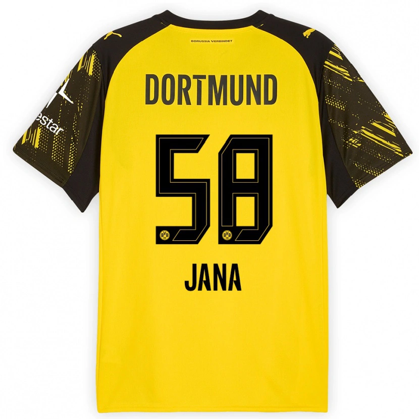 Danxen Uomo Maglia Nordberg Jana #58 Giallo Nero Kit Gara Home 2025/26 Maglietta