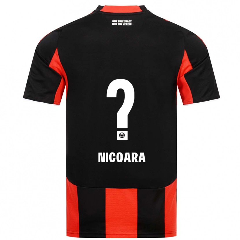 Danxen Uomo Maglia Gabriel Nicoara #0 Nero Rosso Kit Gara Home 2025/26 Maglietta