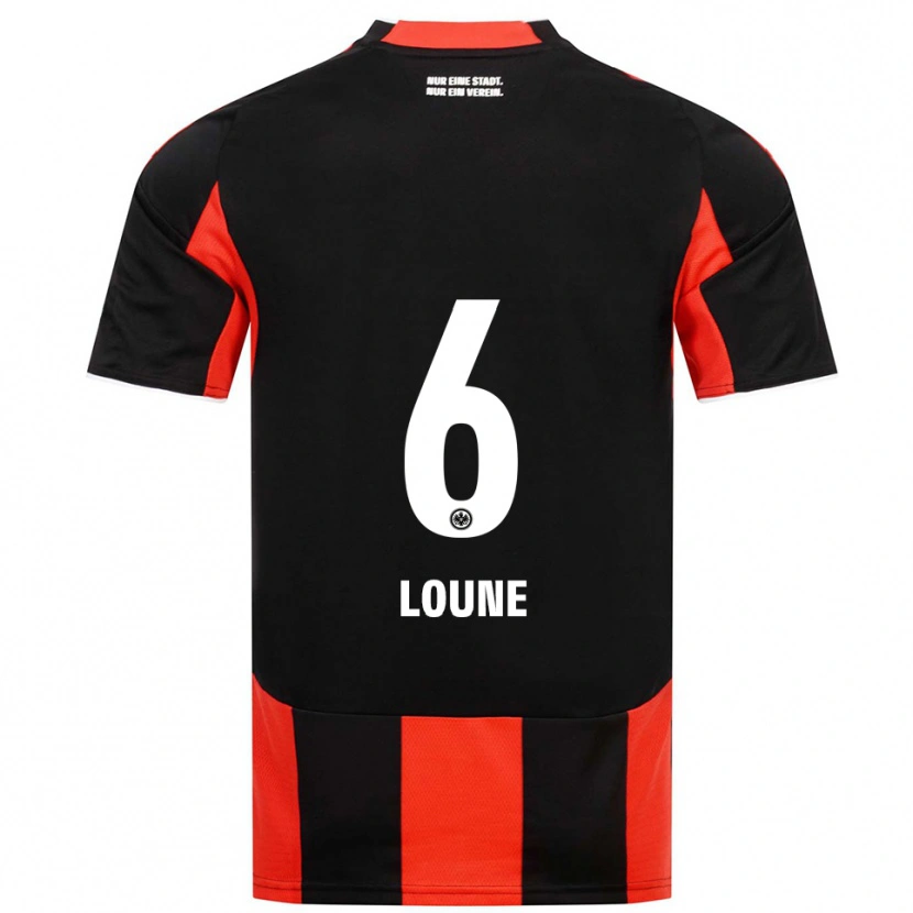 Danxen Uomo Maglia Adam Loune #6 Nero Rosso Kit Gara Home 2025/26 Maglietta