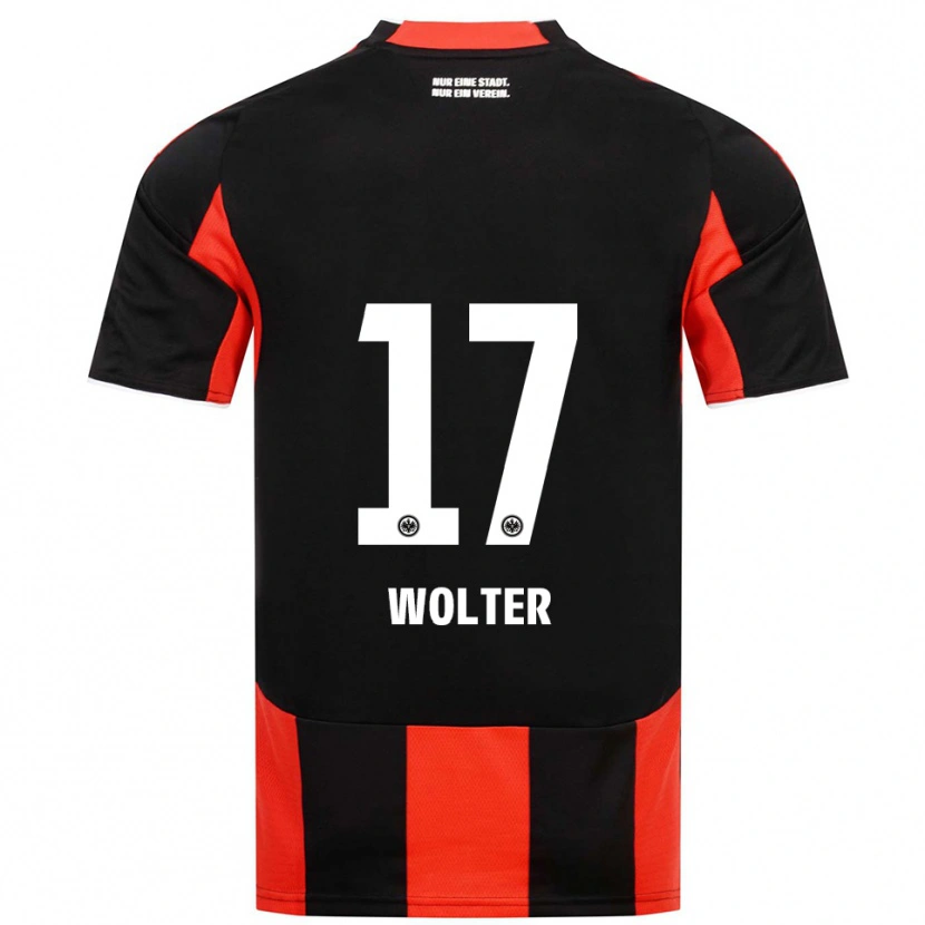 Danxen Uomo Maglia Pia-Sophie Wolter #17 Nero Rosso Kit Gara Home 2025/26 Maglietta