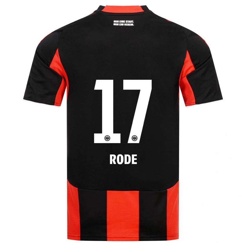Danxen Uomo Maglia Sebastian Rode #17 Nero Rosso Kit Gara Home 2025/26 Maglietta
