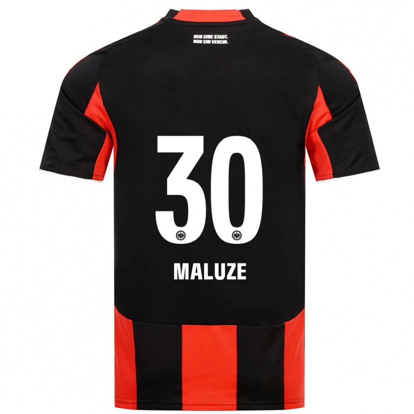Danxen Uomo Maglia Jeremiaha Maluze #30 Nero Rosso Kit Gara Home 2025/26 Maglietta