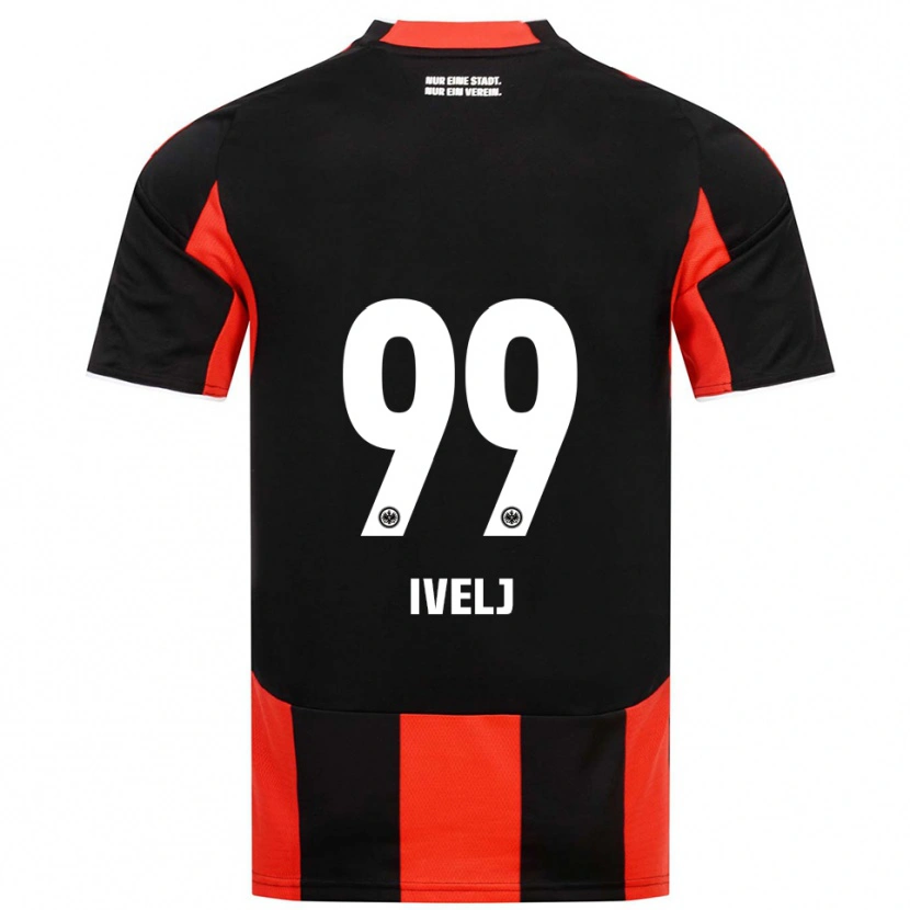 Danxen Uomo Maglia Noemi Ivelj #99 Nero Rosso Kit Gara Home 2025/26 Maglietta