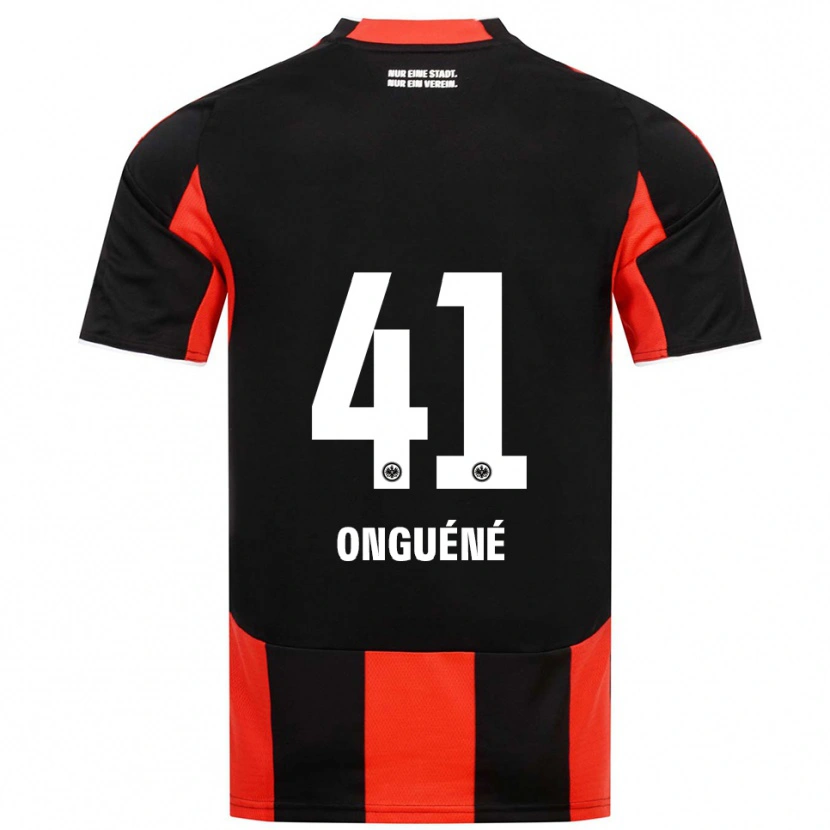 Danxen Uomo Maglia Jérôme Onguéné #41 Nero Rosso Kit Gara Home 2025/26 Maglietta