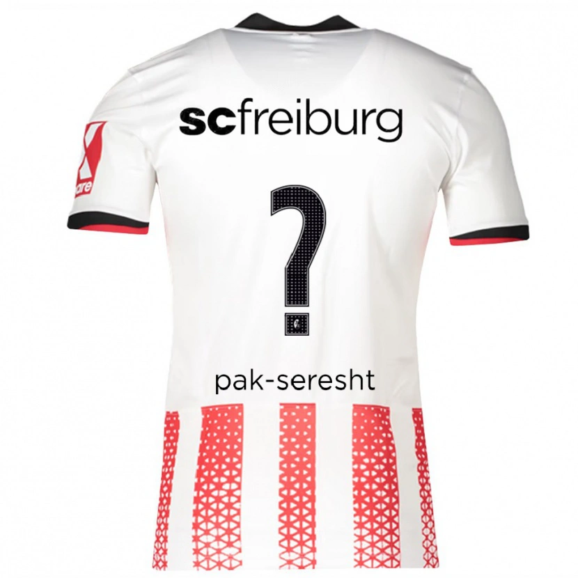 Danxen Uomo Maglia Puyan Pak-Seresht #0 Bianco Rosso Kit Gara Home 2025/26 Maglietta