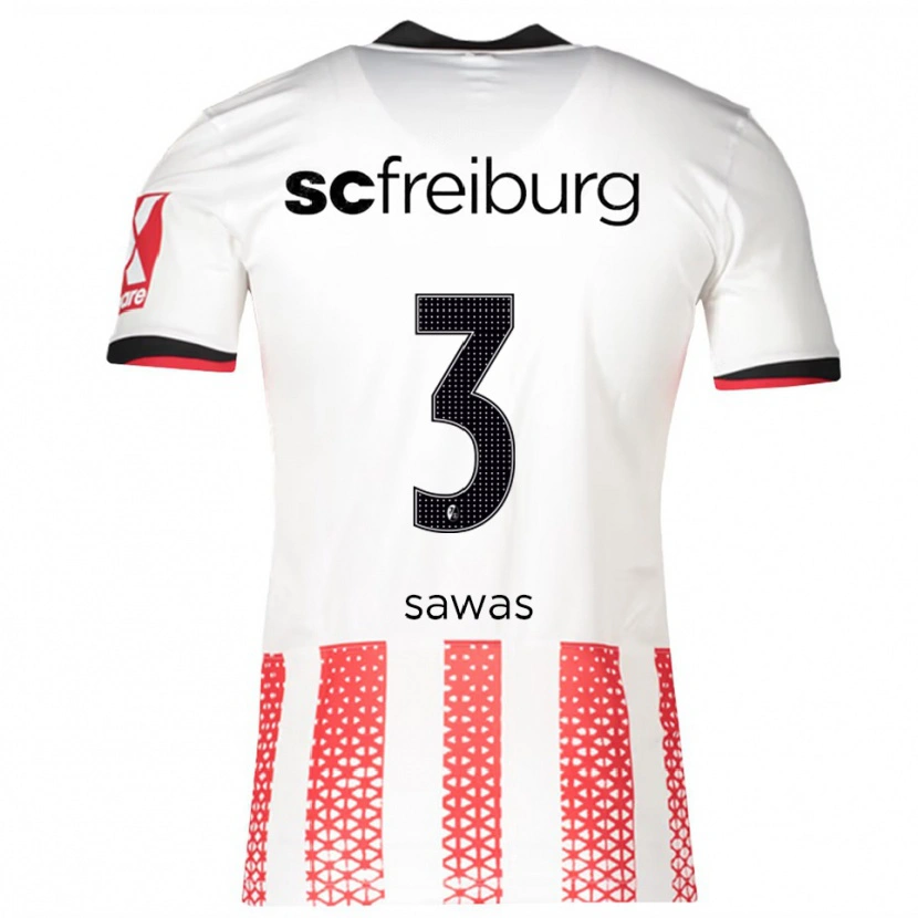 Danxen Uomo Maglia Leon Sawas #3 Bianco Rosso Kit Gara Home 2025/26 Maglietta
