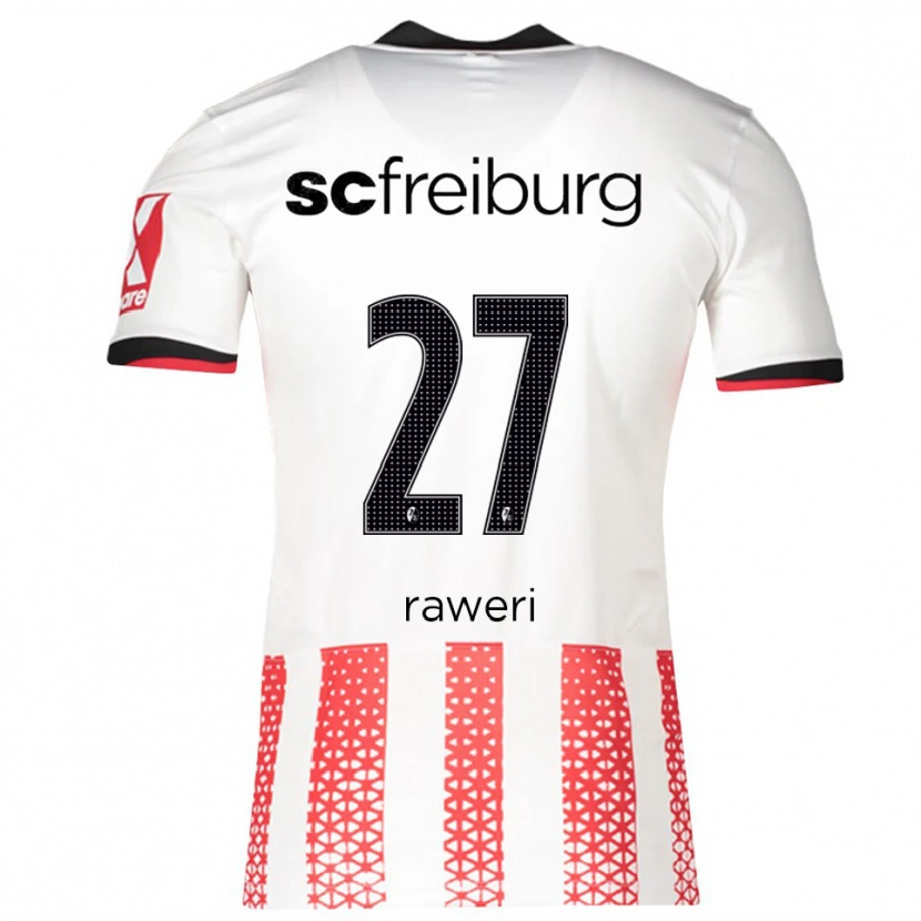 Danxen Uomo Maglia Krish Raweri #27 Bianco Rosso Kit Gara Home 2025/26 Maglietta